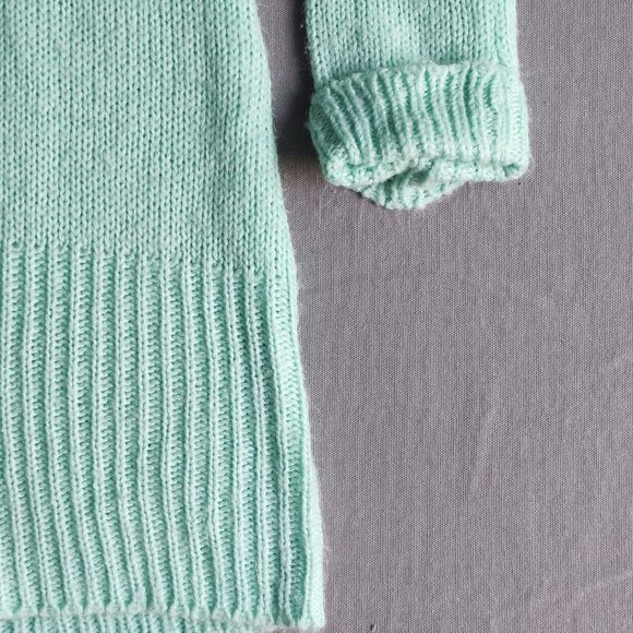 Seduction turtle neck knitted long pullover women's size XS mint green colour - Picture 5 of 7